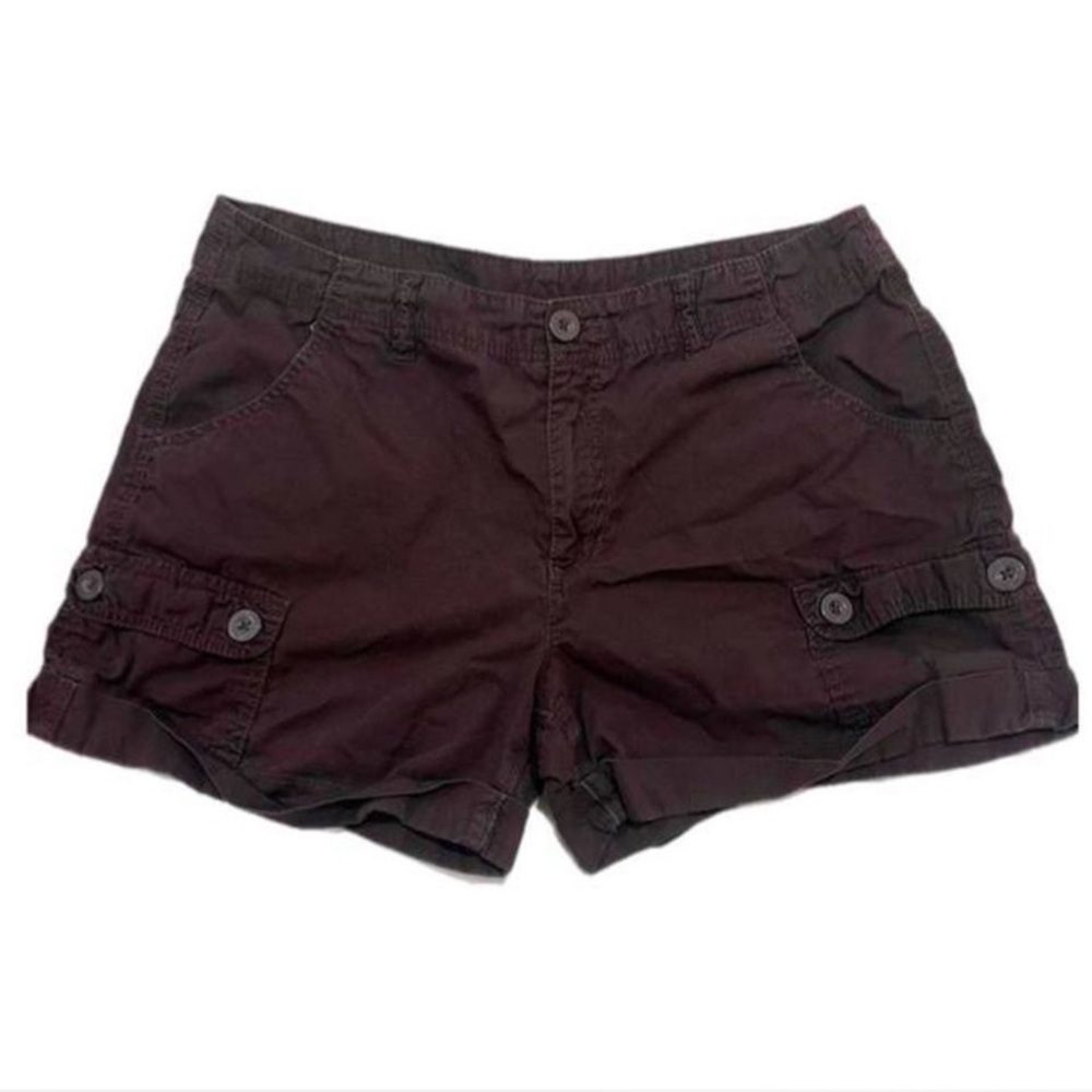 faded glory brown cargo shorts L